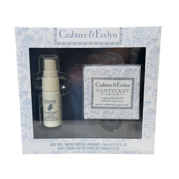 NEW Crabtree & Evelyn NANTUCKET BRIAR Soothing Body Mist & Triple Milled Soap - Picture 1 of 6